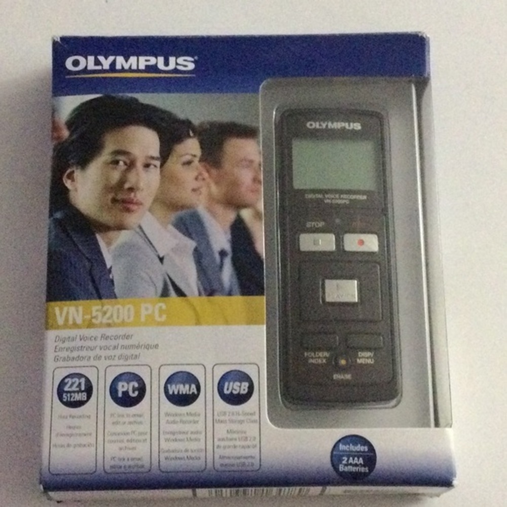 Olympus VN-5200 PC Digital Voice Recorder EUC